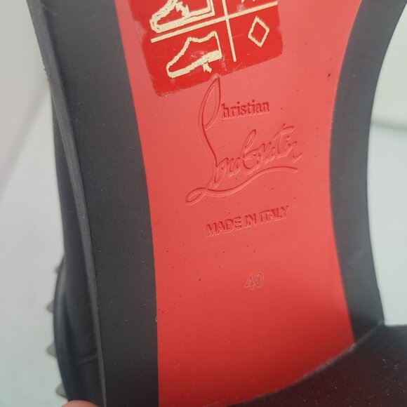 Christian Louboutin Black Spike Stud Capahutta Chelsea Heel Boot - Picture 4 of 10